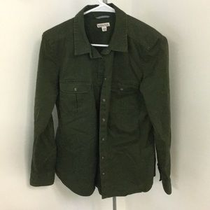 Dark green, denim jacket